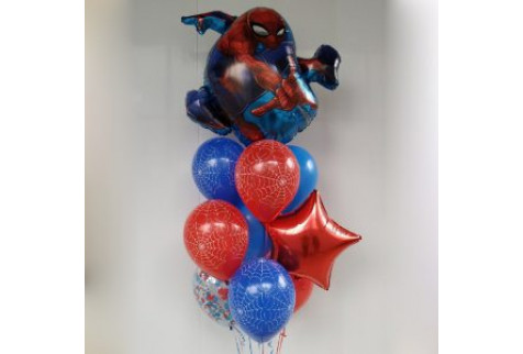 Фонтан из шаров "Привет, Человек- паук!"