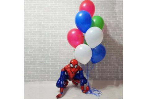 Набор шаров "День рождение с человеком-пауком"