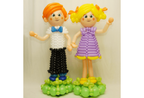 Плетёные фигуры из шаров "Счастливые детки"