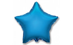 Шар фольгированный Звезда (46 см.), синий, 1 шт.