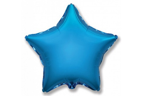 Шар фольгированный Звезда (46 см.), синий, 1 шт.