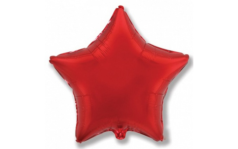 Шар фольгированный Звезда (46 см.), красный, 1 шт.
