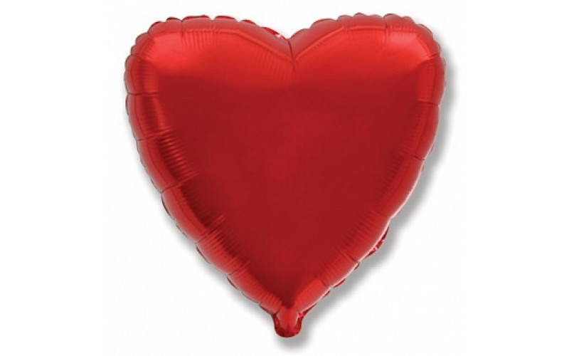 Шар фольгированный Сердце (46 см.), красный, 1 шт.