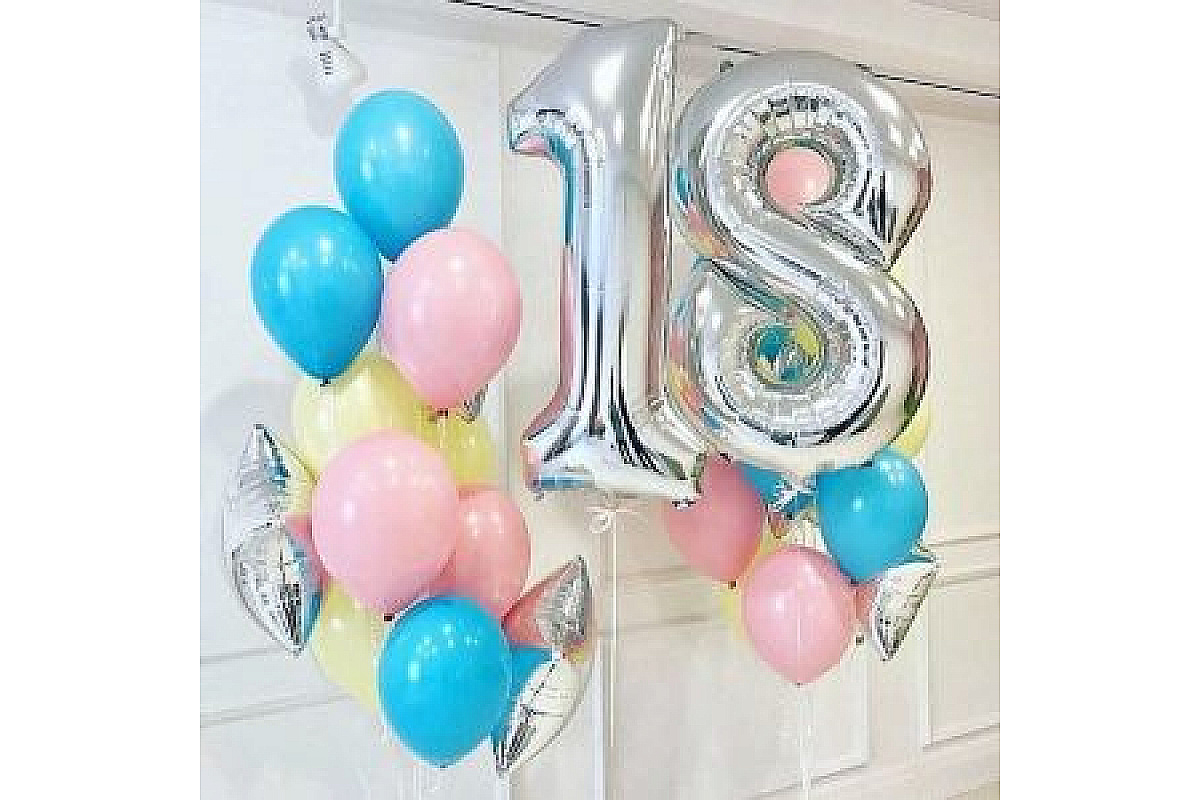 Набор шаров на 18 лет "Радужные сны"