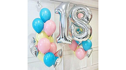 Набор шаров на 18 лет "Радужные сны" Набор шаров на 18 лет "Радужные сны"