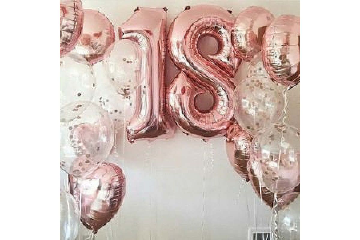 Набор шаров на 18 лет "Блеск"