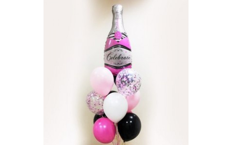 Букет шаров "Розовое шампанское"