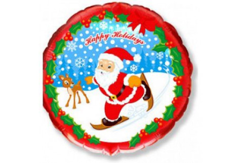 Шар из фольги -  Скользящий Дед Мороз 46 см 1 шт