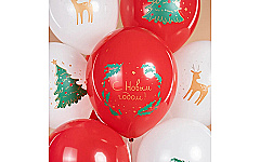 Шар (12''/30 см) С Новым Годом!, Белый/Красный, пастель, 2 ст, 1 шт.