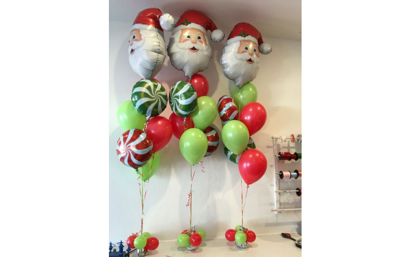 Набор шаров «Дед Мороз с конфетами»