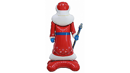 Шар 3D (61''/155 см) Фигура на подставке, Дед Мороз, 1 шт.