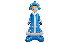 Шар 3D (56''/142 см) Фигура на подставке, Снегурочка, 1 шт.