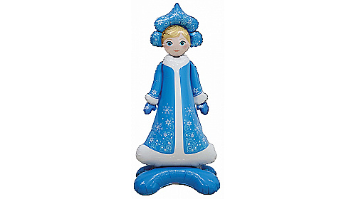 Шар 3D (56''/142 см) Фигура на подставке, Снегурочка, 1 шт.