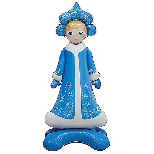 Шар 3D (56''/142 см) Фигура на подставке, Снегурочка, 1 шт.