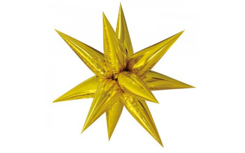 Шар воздушный - Звезда составная золотоая 66 см 1 шт
