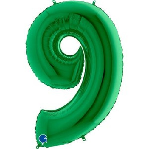 Шар (40''/102 см) Цифра, 9, Зеленая, 1 шт. Шар (40''/102 см) Цифра, 9, Зеленая, 1 шт.