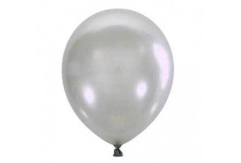 Воздушный шар серебряный металлик. Шар (30 см.), 1 шт.