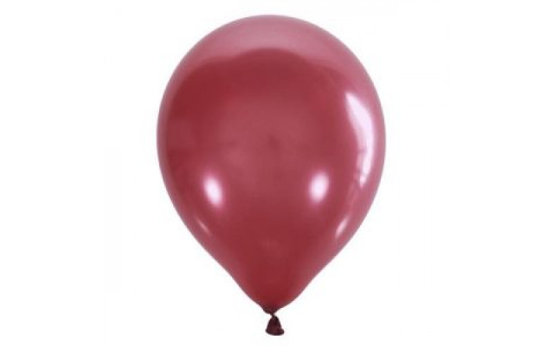 Воздушный шар красный металлик. Шар (30 см.), 1 шт.
