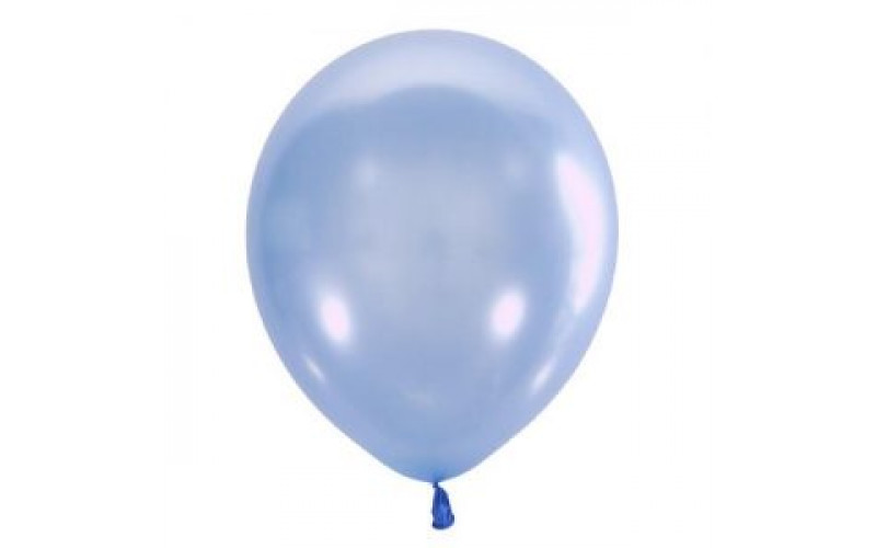 Воздушный шар голубой перламутр. Шар (30 см.), 1 шт.
