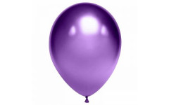 Воздушный шар фиолетовый хром. Шар (30 см.), 1 шт.