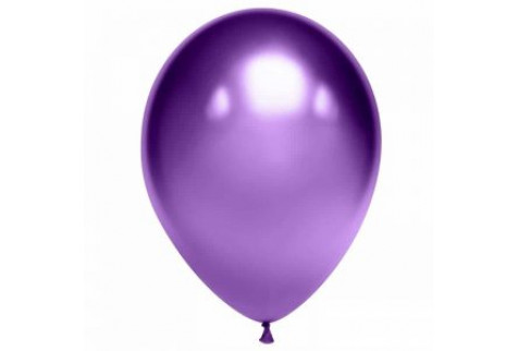 Воздушный шар фиолетовый хром. Шар (30 см.), 1 шт.