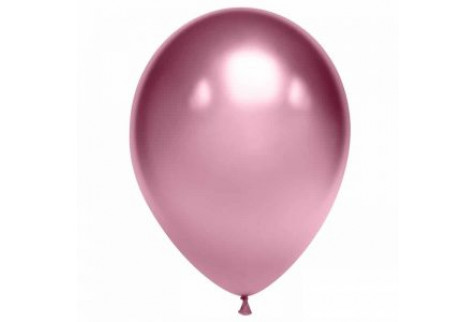 Воздушный шар розовый хром. Шар (30 см.), 1 шт.