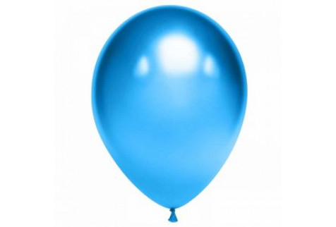 Воздушный шар синий хром. Шар (30 см.), 1 шт.