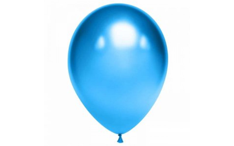 Воздушный шар синий хром. Шар (30 см.), 1 шт.
