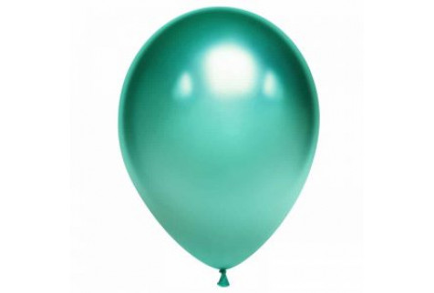 Воздушный шар зеленый хром. Шар (30 см.), 1 шт.