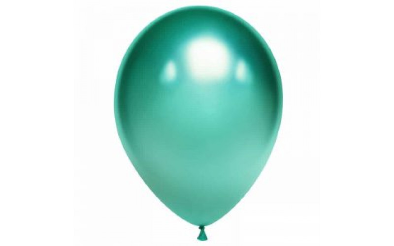 Воздушный шар зеленый хром. Шар (30 см.), 1 шт.