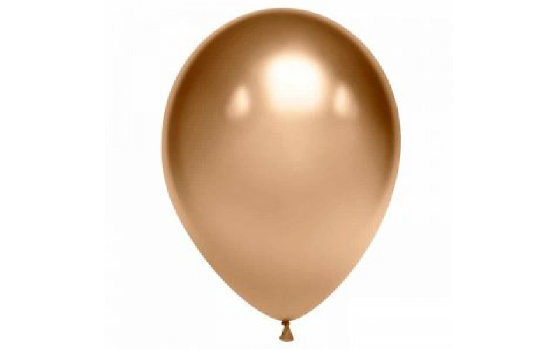 Воздушный шар золото хром. Шар (30 см.), 1шт.