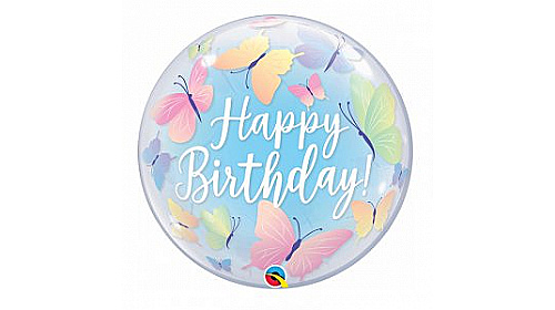 Фольгированный шар HB Бабочки пастель, 1 шт. Фольгированный шар HB Бабочки пастель, 1 шт.