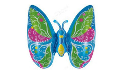 Фольгированная фигура шар Экзотическая бабочка, Голубая, 1 шт.