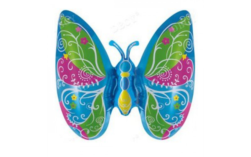 Фольгированная фигура шар Экзотическая бабочка, Голубая, 1 шт.