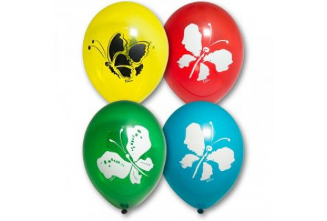 Воздушный шар "Бабочки ассорти", 1 шт.