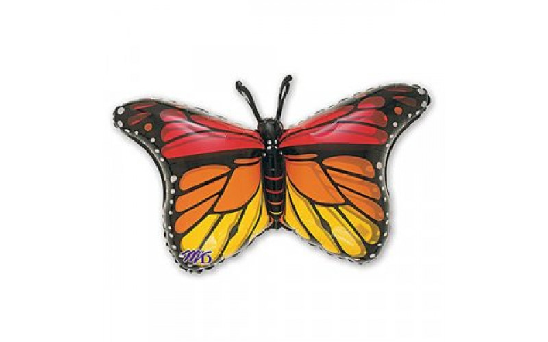 Фольгированная фигура шар Бабочка Монарх, 1 шт.