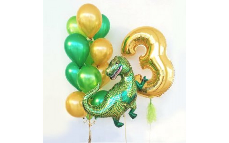 Набор из шаров "С Днём рождения! Динозавры"