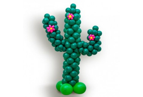 Фигура из шаров "Зелёный кактус"