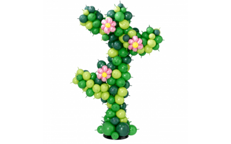 Фигура из шаров "Цветущий кактус"