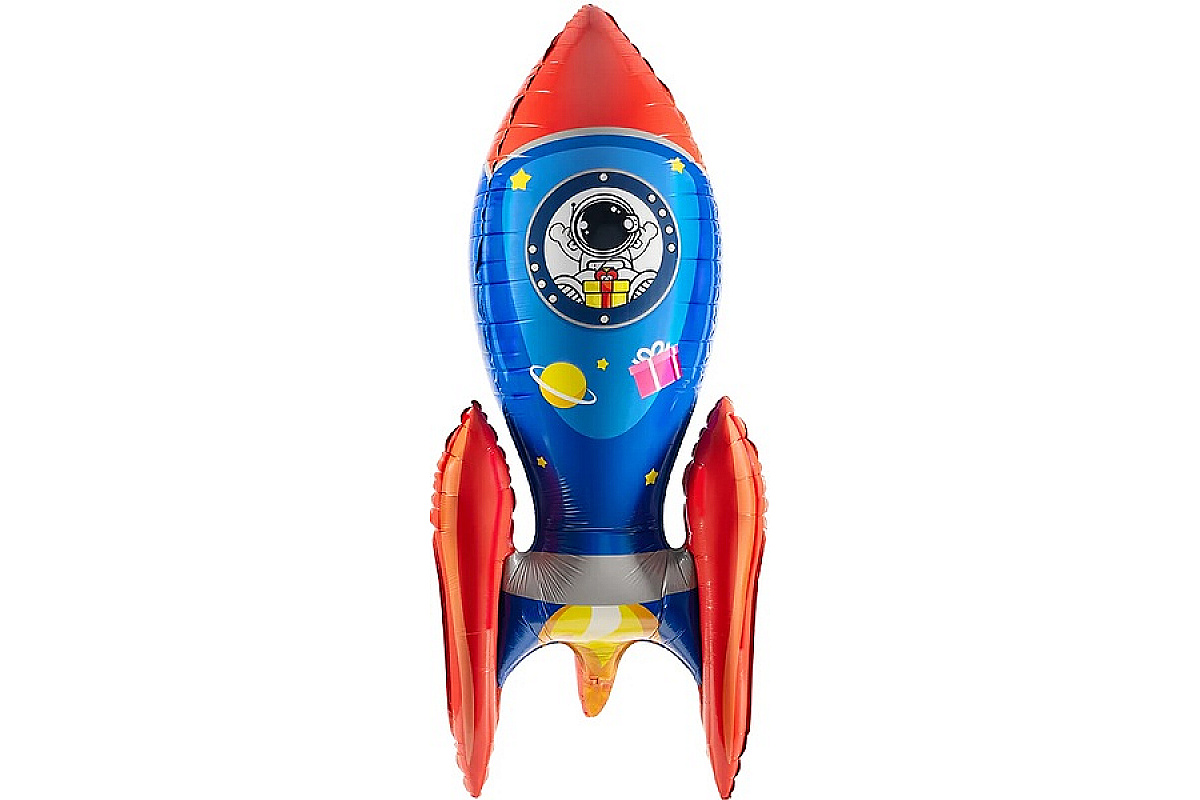 Шар (50''/127 см) Фигура 3D, Ракета, 1 шт.