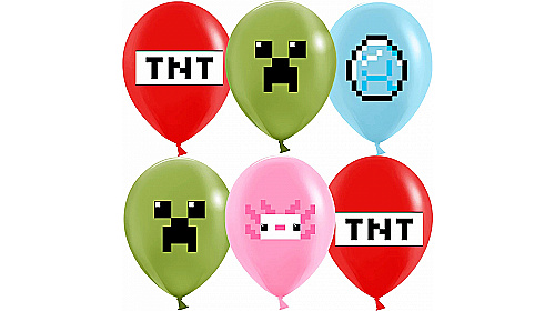 Шар (12''/30 см) Пиксели, TNT, Ассорти, пастель, 2 ст, 1шт. Шар (12''/30 см) Пиксели, TNT, Ассорти, пастель, 2 ст, 1шт.