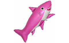 Фольгированный шар фигура (99 см.)”Счастливая акула” 1 шт.