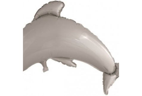 Фольгированный шар фигура (102 см.)”Дельфин серый” 1 шт.