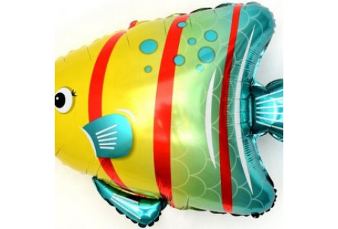 Фольгированный шар фигура (79 см.)”Яркая рыбка” 1 шт.