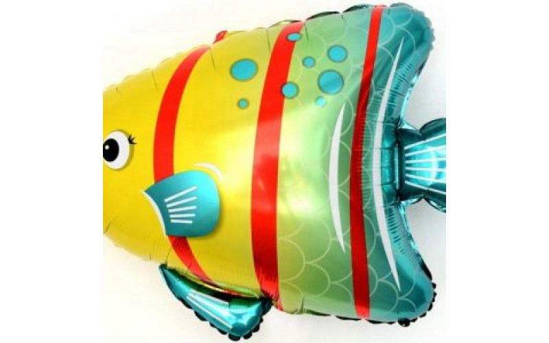 Фольгированный шар фигура (79 см.)”Яркая рыбка” 1 шт.