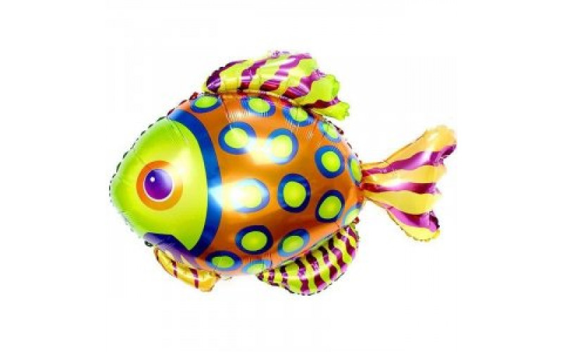 Фольгированный шар фигура (70 на 100 см.)”Рыба тропическая” 1 шт.