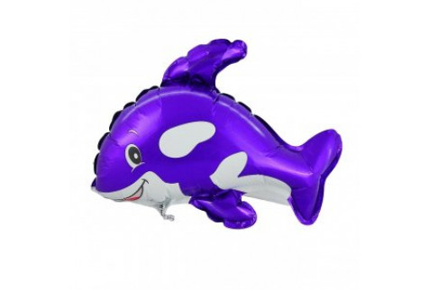 Фольгированный шар фигура (89 см.)”Морская касатка, Фиолетовый” 1 шт.