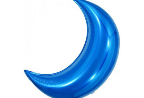 Фольгированный шар фигура (71 см.)” Полумесяц, синий” 1 шт.