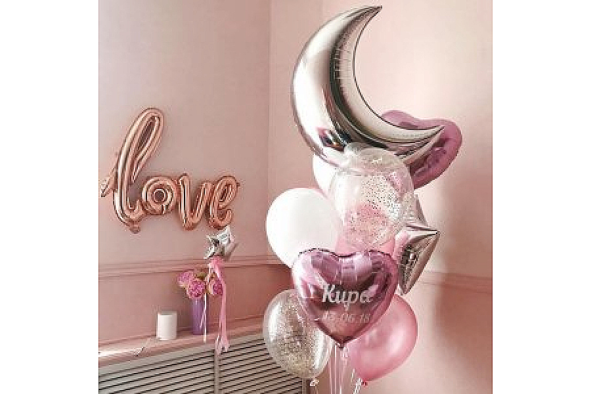 Фонтан из шаров "LOVE"