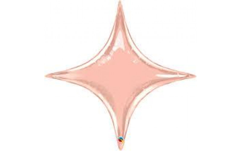 Фольгированный шар фигура (71 см.)”Звезда, 4х-конечная, розовое золото” 1 шт.
